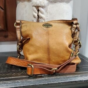 Fossil Brown Leather Crossbody Bag